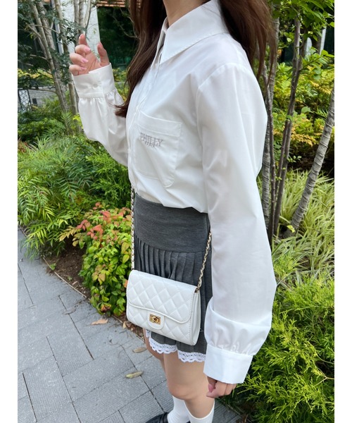 PHILLY（フィリー）の「【PHILLY】ショートラウンドヘムブラウス（シャツ/ブラウス・レディース・ブルー/ホワイト・FREE）」の10枚目の写真