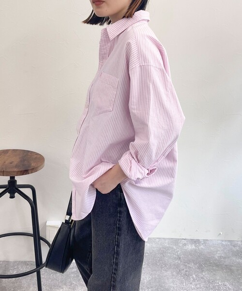 fredy emue(フレディエミュ)の「FR刺繍ベーシックシャツ(シャツ/ブラウス・レディース・オフホワイト/グレー/ブルー系その他/ピンク系その他/ベビーピンク/サックスブルー・38)」の15枚目の写真