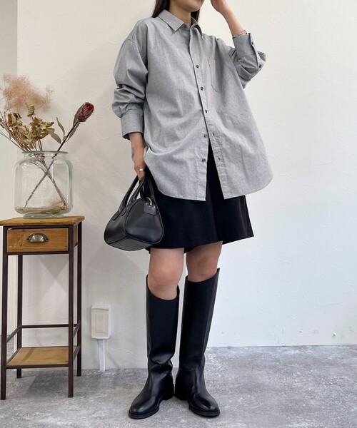 fredy emue(フレディエミュ)の「FR刺繍ベーシックシャツ(シャツ/ブラウス・レディース・オフホワイト/グレー/ブルー系その他/ピンク系その他/ベビーピンク/サックスブルー・38)」の20枚目の写真