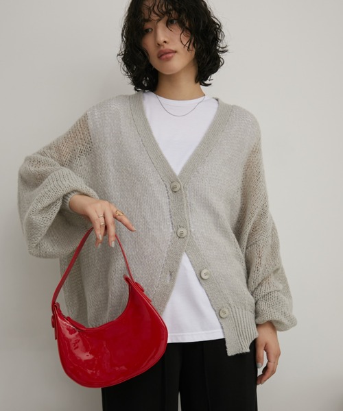 Aunt Marie's（アントマリーズ）の「エナメルムーンワンハンドルミニバッグ（ハンドバッグ・レディース・アイボリー/ブラック/レッド・FREE）」の8枚目の写真