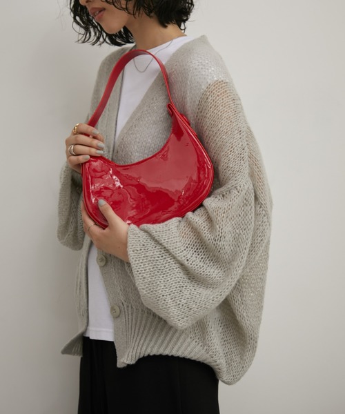 Aunt Marie's（アントマリーズ）の「エナメルムーンワンハンドルミニバッグ（ハンドバッグ・レディース・アイボリー/ブラック/レッド・FREE）」の12枚目の写真