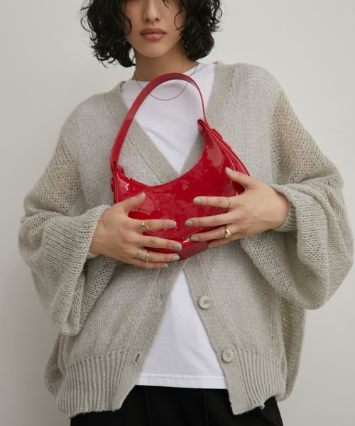 Aunt Marie's（アントマリーズ）の「エナメルムーンワンハンドルミニバッグ（ハンドバッグ・レディース・アイボリー/ブラック/レッド・FREE）」の13枚目の写真