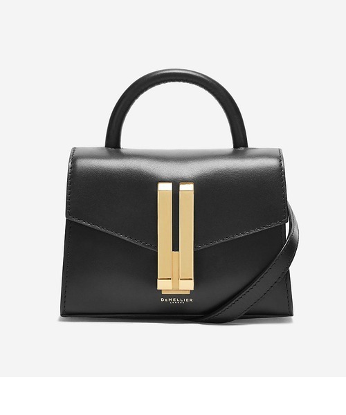 DEMELLIER LONDON(デメリエーロンドン)の「【DEMELLIER/デメリエー】Nano Montrealトップハンドルショルダーミニバッグ(ショルダーバッグ・レディース・ブラック/オフホワイト・フリー)」の3枚目の写真