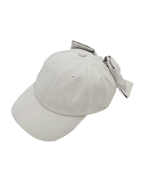 F i.n.t（フィント）の「バックリボンキャップ/fint（キャップ・レディース・ライトピンク/アイボリー/ブラック・FREE）」の4枚目の写真