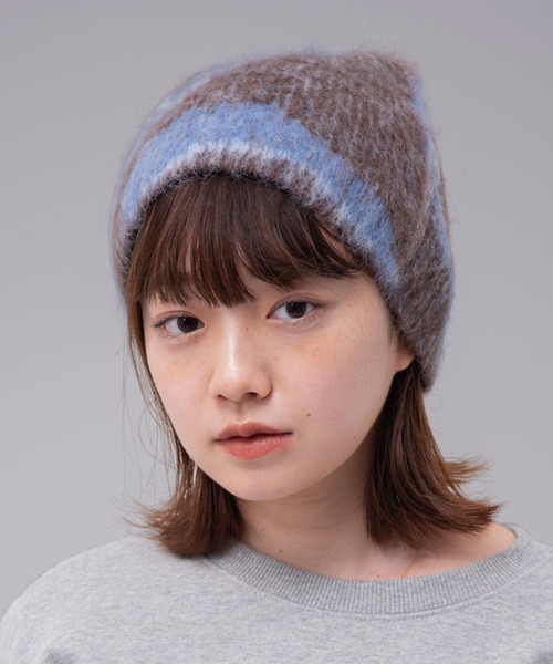 mahagrid/マハグリッド』 DESTROYED ECLIPSE HAIRY BEANIE