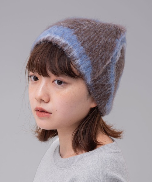 [mahagrid] DESTROYED ECLIPSE HAIRY BEANIE /追跡付 DESTROYED ECLIPSE HAIRY BEANIE - mahagrid | 60% - Asian