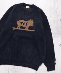TES MINKY BUHI JQ CREWNECK KNIT / クルーネックニット