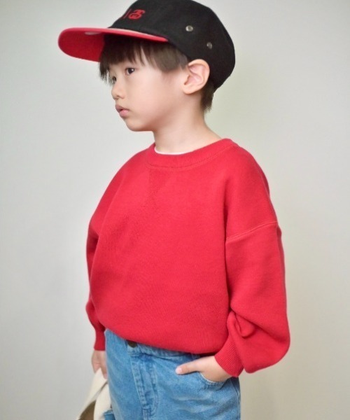 CIAOPANIC TYPY（チャオパニックティピー）の「【新色追加】【KIDS】スウェットライクニットプルオーバー（ニット/セーター・キッズ・ピンク/レッド/ブルー/オレンジ/オフホワイト/ブラック・SMALL/MEDIUM/LARGE/X-LARGE/XX-LARGE）」の5枚目の写真