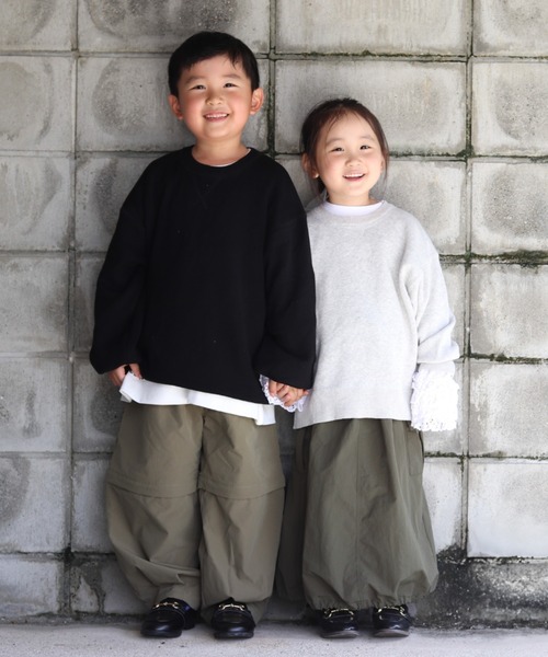 CIAOPANIC TYPY（チャオパニックティピー）の「【新色追加】【KIDS】スウェットライクニットプルオーバー（ニット/セーター・キッズ・ピンク/レッド/ブルー/オレンジ/オフホワイト/ブラック・SMALL/MEDIUM/LARGE/X-LARGE/XX-LARGE）」の2枚目の写真