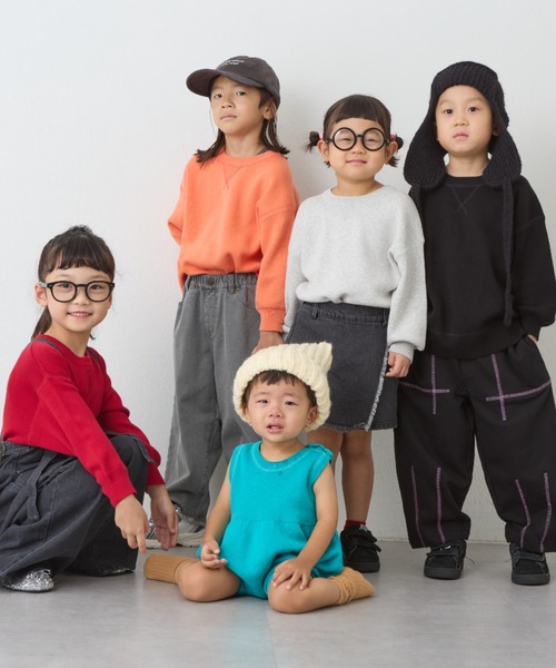 CIAOPANIC TYPY（チャオパニックティピー）の「【新色追加】【KIDS】スウェットライクニットプルオーバー（ニット/セーター・キッズ・ピンク/レッド/ブルー/オレンジ/オフホワイト/ブラック・SMALL/MEDIUM/LARGE/X-LARGE/XX-LARGE）」の12枚目の写真