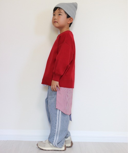 CIAOPANIC TYPY（チャオパニックティピー）の「【新色追加】【KIDS】スウェットライクニットプルオーバー（ニット/セーター・キッズ・ピンク/レッド/ブルー/オレンジ/オフホワイト/ブラック・SMALL/MEDIUM/LARGE/X-LARGE/XX-LARGE）」の21枚目の写真
