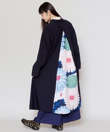 レディースのその他アウター（ブルー・ネイビー/青色系・花柄