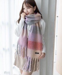 clear | 【11色展開】フリンジボリュームマフラー[厚手　もこもこ感　大人 カジュアル 着回し抜群 ]≪再入荷≫(マフラー)