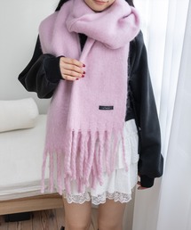 clear | 【11色展開】フリンジボリュームマフラー[厚手　もこもこ感　大人 カジュアル 着回し抜群 ]≪再入荷≫(マフラー)