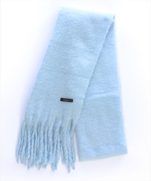 clear（クリア）の「【11色展開】フリンジボリュームマフラー[厚手　もこもこ感　大人 カジュアル 着回し抜群 ]≪再入荷≫（マフラー・レディース・レッド/ブルー/サックスブルー/アイボリー/グリーン/ピンク/ブルー系その他/イエロー/マルチ/ピンク系その他/ブラック・F）」の12枚目の写真