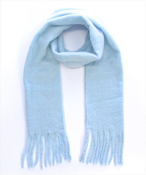 clear（クリア）の「【11色展開】フリンジボリュームマフラー[厚手　もこもこ感　大人 カジュアル 着回し抜群 ]≪再入荷≫（マフラー・レディース・レッド/ブルー/サックスブルー/アイボリー/グリーン/ピンク/ブルー系その他/イエロー/マルチ/ピンク系その他/ブラック・F）」の17枚目の写真