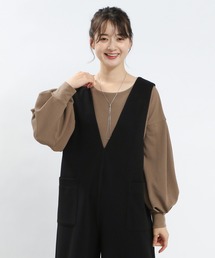 GLOBAL WORK Smile Seed Store | フクレジャガード袖ボリューム/121896(Tシャツ/カットソー)