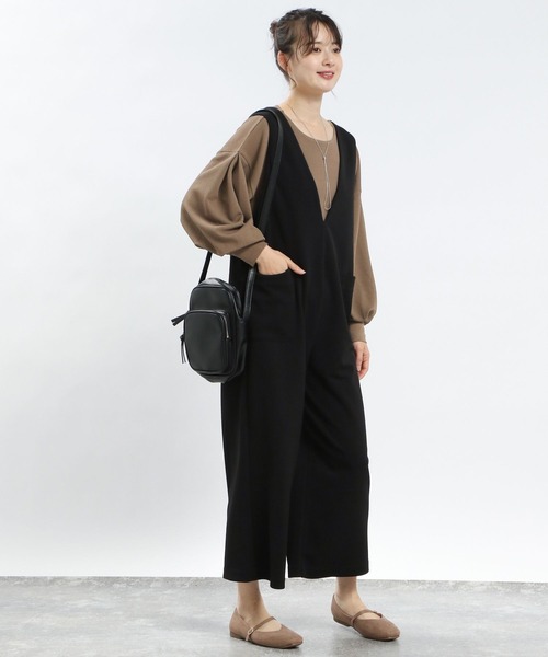 GLOBAL WORK Smile Seed Store（グローバルワーク スマイルシードストア）の「フクレジャガード袖ボリューム/121896（Tシャツ/カットソー・レディース・モカ/チャコール/ブラック/グレイッシュベージュ・X-LARGE/LARGE/SMALL/MEDIUM）」の14枚目の写真