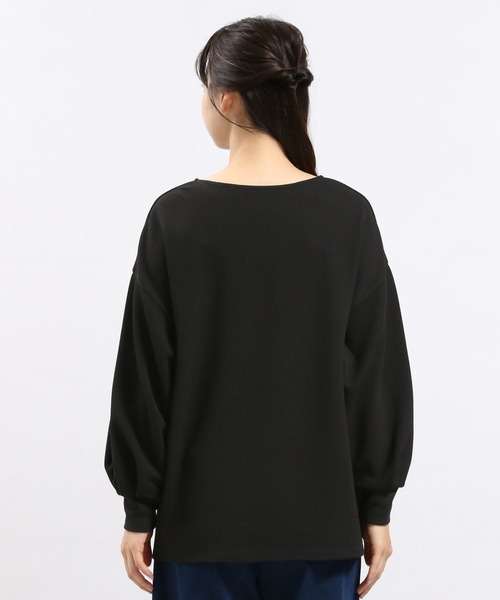 GLOBAL WORK Smile Seed Store（グローバルワーク スマイルシードストア）の「フクレジャガード袖ボリューム/121896（Tシャツ/カットソー・レディース・モカ/チャコール/ブラック/グレイッシュベージュ・X-LARGE/LARGE/SMALL/MEDIUM）」の19枚目の写真