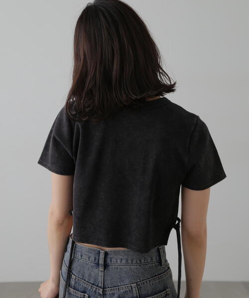 FREE'S MART（フリーズマート）の「ヴィンテージ加工サイドベルトTシャツ（Tシャツ/カットソー・レディース・ホワイト/ブラウン/ブラック・FREE）」の7枚目の写真