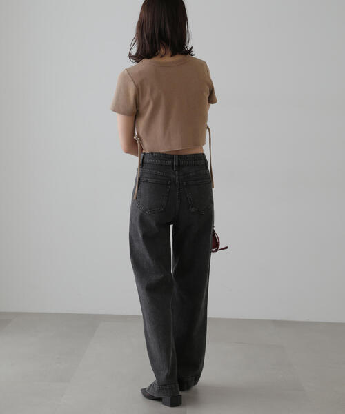 FREE'S MART（フリーズマート）の「ヴィンテージ加工サイドベルトTシャツ（Tシャツ/カットソー・レディース・ホワイト/ブラウン/ブラック・FREE）」の21枚目の写真