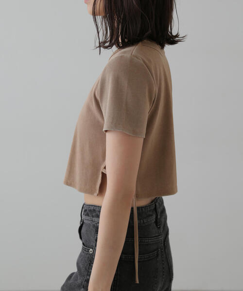 FREE'S MART（フリーズマート）の「ヴィンテージ加工サイドベルトTシャツ（Tシャツ/カットソー・レディース・ホワイト/ブラウン/ブラック・FREE）」の11枚目の写真