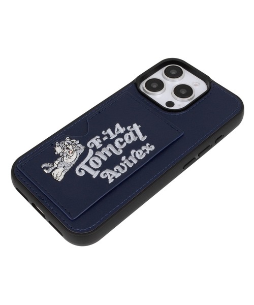 AVIREX（アヴィレックス）の「iPhone16 iPhone16Pro アヴィレックス [ポケット付き刺繍背面]（スマホケース/カバー・メンズ・ブラック/グレー/ネイビー・iPhone 16/iPhone 16 Pro）」の11枚目の写真