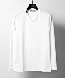 Buffalo Bobs（バッファローボブズ）の「RHONE(ローヌ)針抜きテレコ Vネック ロンT（Tシャツ/カットソー・メンズ）」