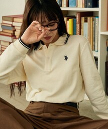 U.S. POLO ASSN. × PUBLUX/ユーエスポロアッスン 襟ライン入り鹿の子ポロシャツ 限定展開