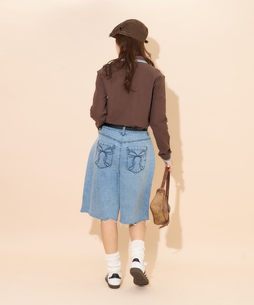 PUBLUX（パブリュクス）の「U.S. POLO ASSN. × PUBLUX/ユーエスポロアッスン 襟ライン入り鹿の子ポロシャツ　限定展開（Tシャツ/カットソー・レディース・ナチュラル/ブラック/イエロー/ネイビー/ブラウン・ﾌﾘ-）」の21枚目の写真