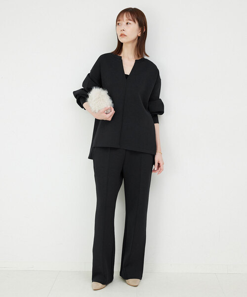 SLOBE IENA（スローブイエナ）の「ダンボールスキッパープルオーバー（スウェット・レディース・ブラック/ネイビー・FREE）」の4枚目の写真