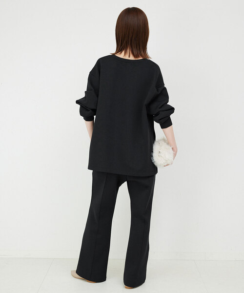 SLOBE IENA（スローブイエナ）の「ダンボールスキッパープルオーバー（スウェット・レディース・ブラック/ネイビー・FREE）」の6枚目の写真