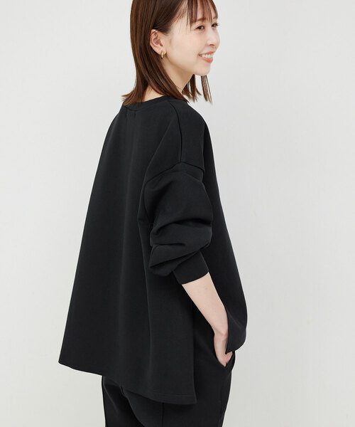 SLOBE IENA（スローブイエナ）の「ダンボールスキッパープルオーバー（スウェット・レディース・ブラック/ネイビー・FREE）」の9枚目の写真