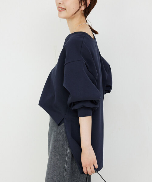 SLOBE IENA（スローブイエナ）の「ダンボールスキッパープルオーバー（スウェット・レディース・ブラック/ネイビー・FREE）」の17枚目の写真