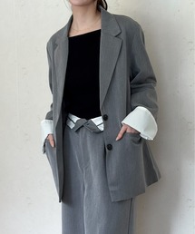 TRツイル袖折り返しシングルジャケット