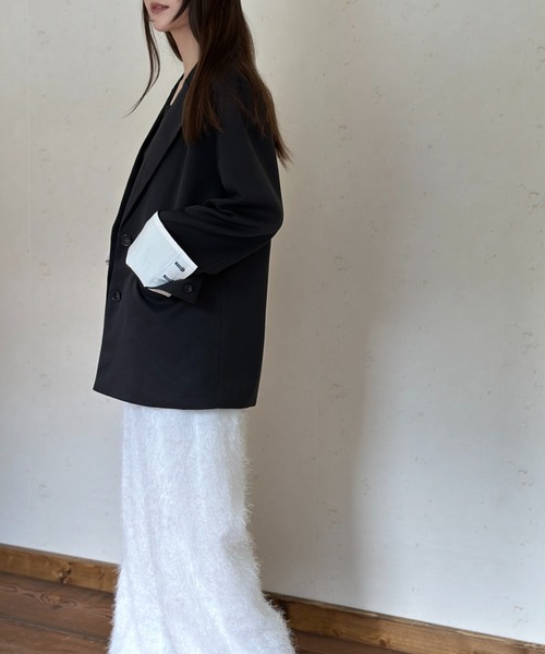 Per sist ence（パーシエンス）の「TRツイル袖折り返しシングルジャケット（テーラードジャケット・レディース・グレー/チャコールグレー/ブラック/グレイッシュベージュ/ベージュ系・FREE）」の17枚目の写真