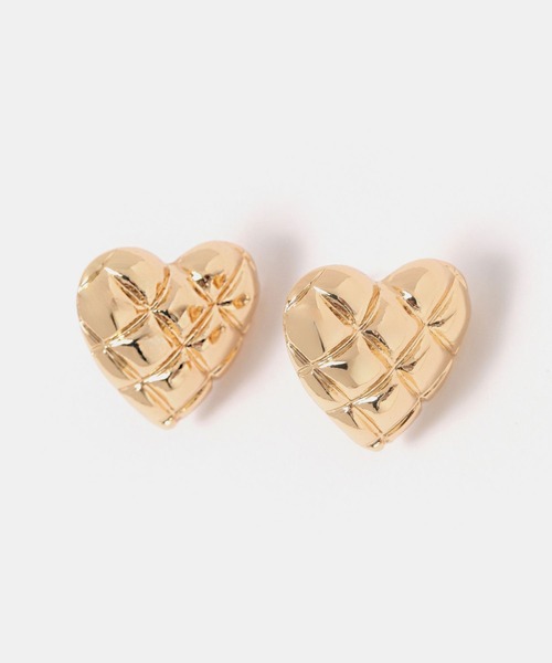 FOREVER 21(フォーエバー トゥエンティーワン)の「ハートピアス(ピアス(両耳用)・レディース・シルバー/ブラック/ゴールド・FREE)」の1枚目の写真