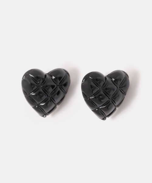 FOREVER 21(フォーエバー トゥエンティーワン)の「ハートピアス(ピアス(両耳用)・レディース・シルバー/ブラック/ゴールド・FREE)」の2枚目の写真