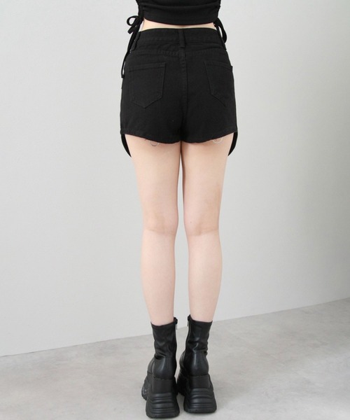 Diable baiser(ディアブルベーゼ)の「ショート&ロング2wayルーズデニムワイドパンツ(デニムパンツ・レディース・ブラック・SMALL/MEDIUM/LARGE/LL)」の11枚目の写真