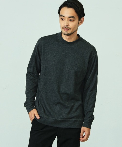 EDWIN(エドウィン)の「デニスラ モックネック Tシャツ 長袖(Tシャツ/カットソー・メンズ・ホワイト/グレー/ワイン/ブラック・SMALL/MEDIUM/LARGE/X-LARGE)」の4枚目の写真