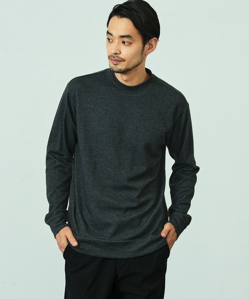 EDWIN(エドウィン)の「デニスラ モックネック Tシャツ 長袖(Tシャツ/カットソー・メンズ・ホワイト/グレー/ワイン/ブラック・SMALL/MEDIUM/LARGE/X-LARGE)」の3枚目の写真