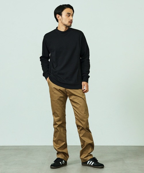 EDWIN(エドウィン)の「デニスラ モックネック Tシャツ 長袖(Tシャツ/カットソー・メンズ・ホワイト/グレー/ワイン/ブラック・SMALL/MEDIUM/LARGE/X-LARGE)」の5枚目の写真