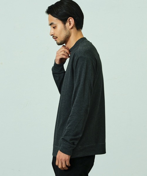 EDWIN(エドウィン)の「デニスラ モックネック Tシャツ 長袖(Tシャツ/カットソー・メンズ・ホワイト/グレー/ワイン/ブラック・SMALL/MEDIUM/LARGE/X-LARGE)」の7枚目の写真