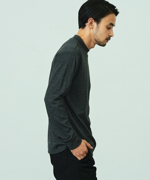 EDWIN(エドウィン)の「デニスラ モックネック Tシャツ 長袖(Tシャツ/カットソー・メンズ・ホワイト/グレー/ワイン/ブラック・SMALL/MEDIUM/LARGE/X-LARGE)」の8枚目の写真