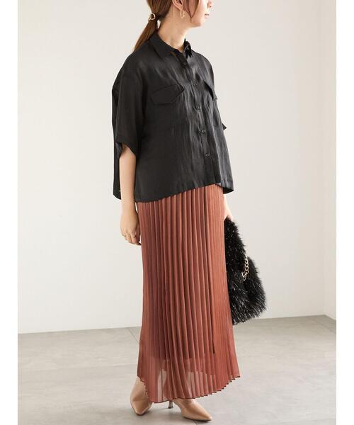 Te chichi（テチチ）の「オーロラサテンプリーツスカート（スカート・レディース・ブラウン/グレー/ブルー・F）」の9枚目の写真