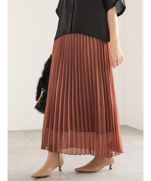 Te chichi（テチチ）の「オーロラサテンプリーツスカート（スカート・レディース・ブラウン/グレー/ブルー・F）」の10枚目の写真