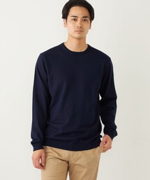 SHIPS Colors:〈手洗い可能〉アンチピリング 12G クルーネック ニット