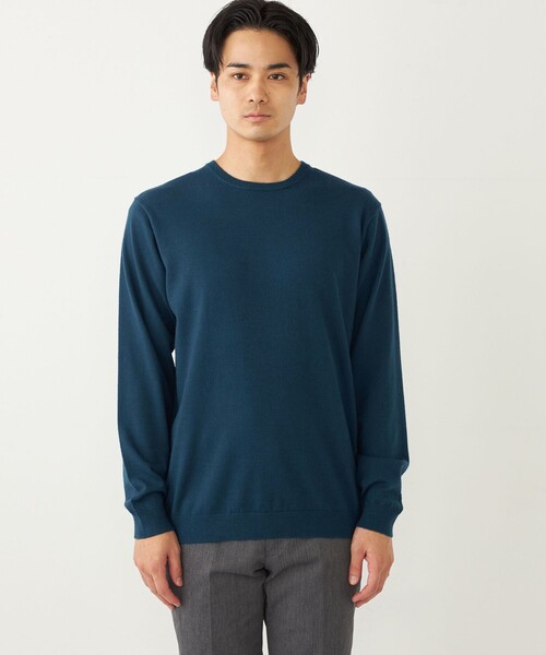 SHIPS Colors(シップス カラーズ)の「SHIPS Colors:〈手洗い可能〉アンチピリング 12G クルーネック ニット(ニット/セーター・メンズ・ダークグレー/オレンジ/ロイヤルブルー/ネイビー/ブルー/ライトグレー・MEDIUM/LARGE/X-LARGE)」の22枚目の写真