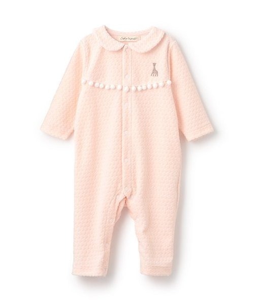 【セール】水玉ベロアカバーオール（ロンパース）｜Sophie la girafe（ソフィーラジラフ）