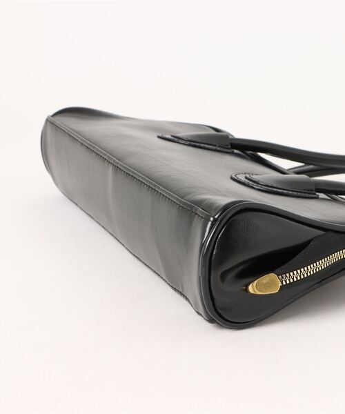 ammy.（エイミードット）の「【 ammy. / エイミードット 】 ビンテージライク ロング ボストンバッグ / ハンドバッグ（ボストンバッグ・レディース・ブラック/ブラウン/グリーン・FREE）」の4枚目の写真